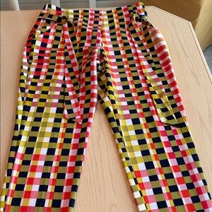 New York & Company Multicolor Plaid Pants